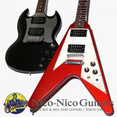 Gibson Custom Shop 2005 Judas Priest KK Downing Flying V & Glenn Tipton SG Set (Sparkle Burgundy & Ebony Black)