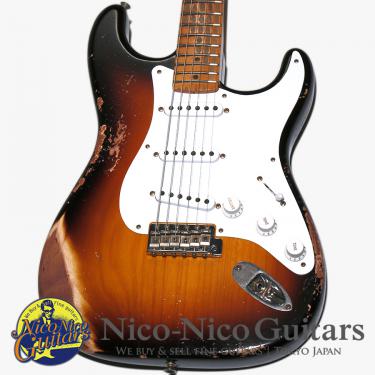 Fender Custom Shop 2024 1954 Limited Edition 70th Anniversary Stratocaster Heavy Relic (Wide Faded Chocolate 2 Tone Sunburst)