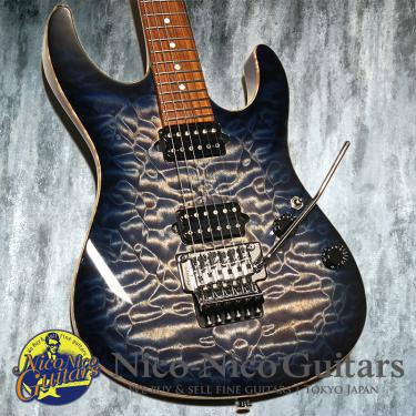 Suhr 2017 Modern Set Neck Floyd QMT (Faded Trans Whale Blue Burst)