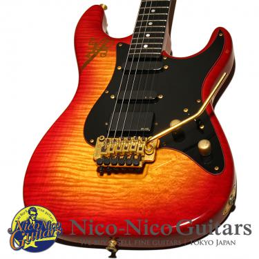Valley Arts USA 1990 Custom Pro Floyd EMG Flame Maple (Fire Sunburst)