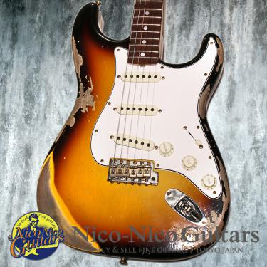 Fender Custom Shop 2022 1967 Stratocaster Heavy Relic (Faded Aged 3Tone Sunburst)