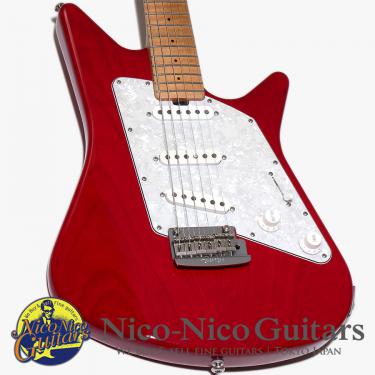 Music Man 2015 Albert Lee SSS Tremolo (Translucent Red)