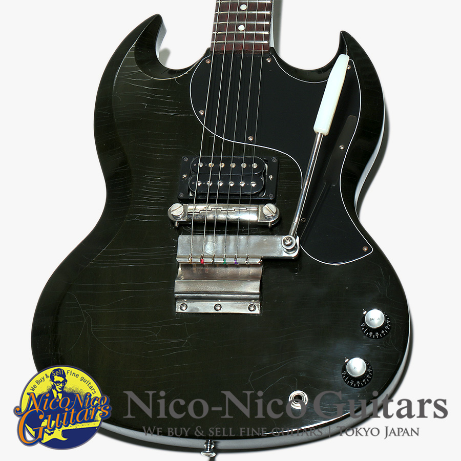 Gibson Custom Shop 2023 Murphy Lab 1963 SG Junior Ultra Light Aged Humbucker Short Viblora (Sage Green)