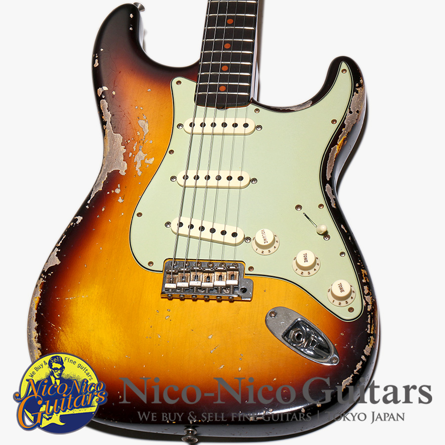 Fender Custom Shop 2023 1961 Stratocaster Heavy Relic (Super Faded Aged 3tone Sunburst)