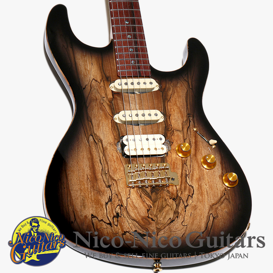 Freedom Custom Guitar Research 2024 O.S. EZa 22F FT (Black Burst)