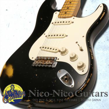 Fender Custom Shop 2008 MBS 1957 Stratocaster Heavy Relic Master Built by Greg Fessler (Black/Sunburst)