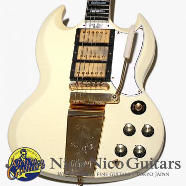 Gibson Custom Shop 2020 Murphy LAB 1963 SG Custom w/ Maestro Vibrola Ultra Light Aged (Classic White)