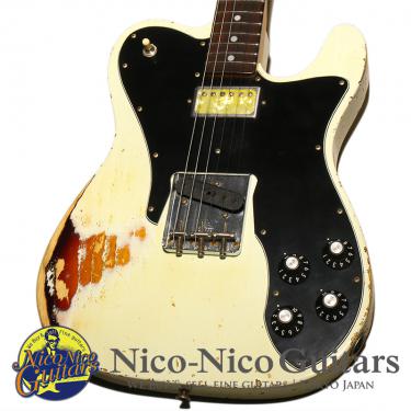 Fender Custom Shop 2017 MBS Imperial Arc 72 Telecaster Custom Relic Master Built by Paul Waller (White over Sunburst / Rose)