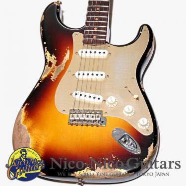 Fender Custom Shop 2017 Limited 1959 Roasted Stratocaster Heavy Relic (Wide Faded 3 Tone Sunburst)