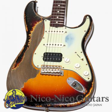 Fender Custom Shop 2021 MBS 1960 Stratocaster Heavy Relic HSS Master Built by Dale Wilson (Wide Black Rim 3 Tone Sunburst)