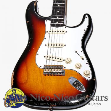 Fender Custom Shop 2019 1961 Stratocaster Relic Ash (3Tone Sunburst)