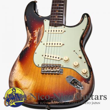 Fender Custom Shop 2024 1963 Stratocaster Super Heavy Relic (Super Faded Aged 3 Tone Sunburst)