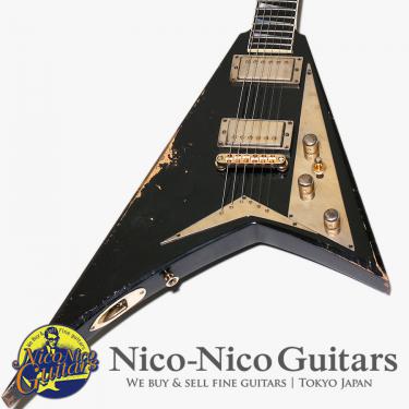 Jackson Custom USA Shop 2025 RR1 2H TOM Heavy Relic Nitro-Tour Work Order (Aged Black / Gold Hardware)