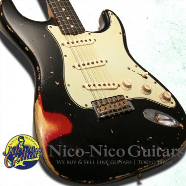 Fender Custom Shop 2008 MBS 1960 Stratocaster Heavy Relic Master Built by Jason Smith (Black/Candy Apple Red)