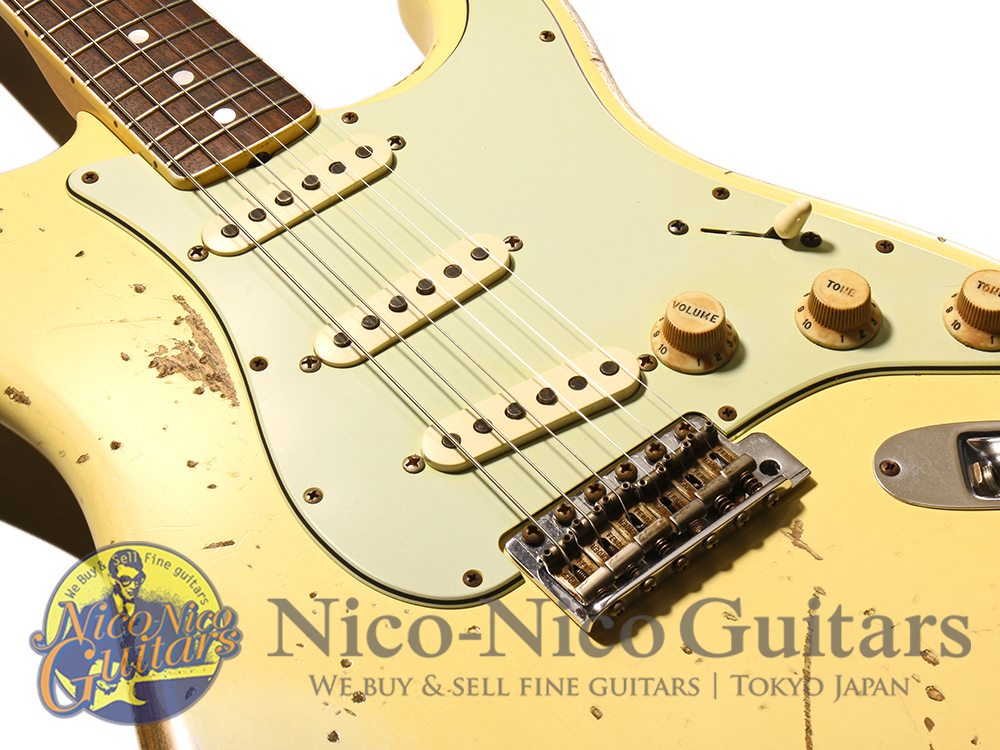 Fender Custom Shop 2013 MBS 1969 Stratocaster Heavy Relic Bound Neck by Jason Smith (White)