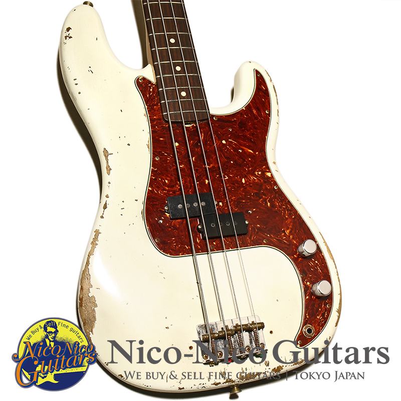 Fender Custom Shop 2020 MBS 1964 Precision Bass Heavy Relic Master Built by Jason Smith (Olympic White/MH)
