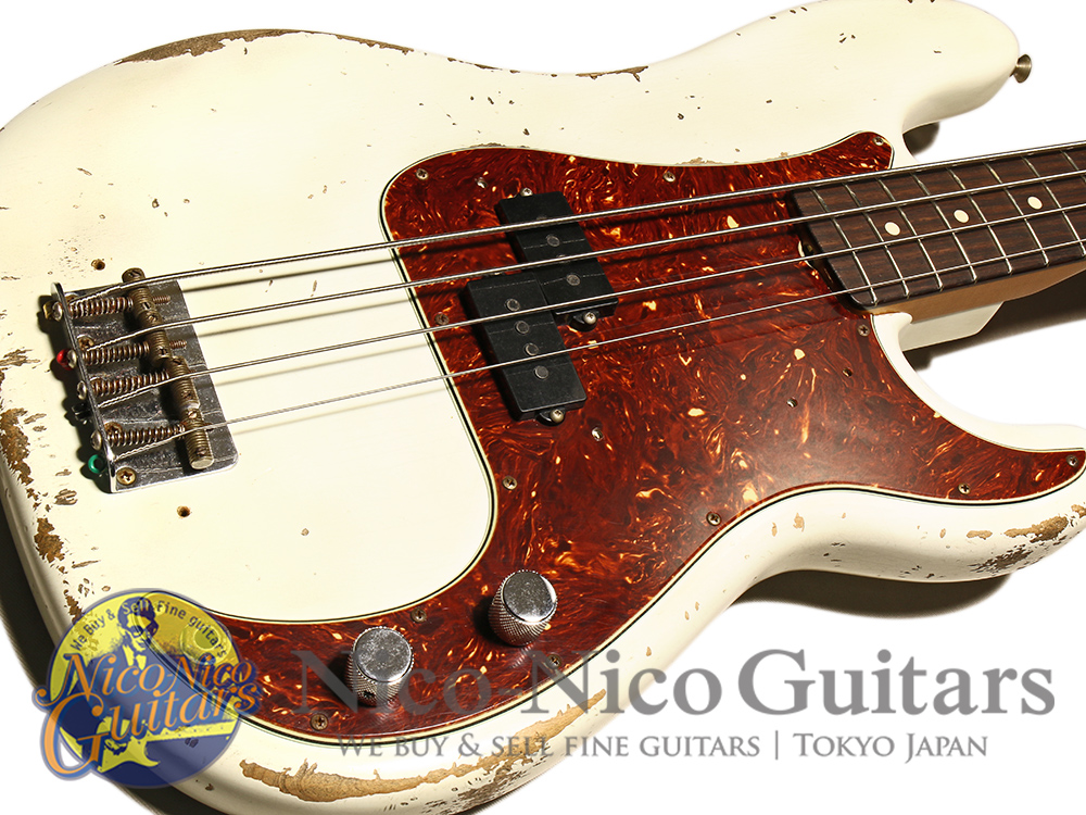 Fender Custom Shop 2020 MBS 1964 Precision Bass Heavy Relic Master Built by Jason Smith (Olympic White/MH)